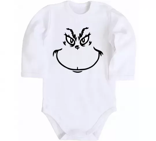 Детский боди Грінч посміхається Белый фото