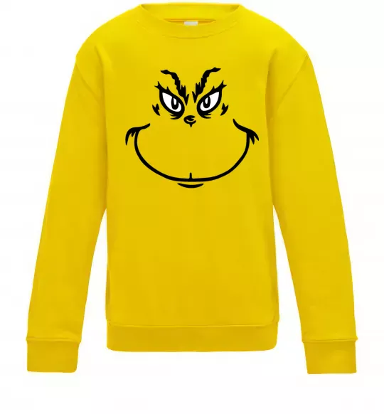 Дитячий світшот Грінч посміхається Сонячно жовтий фото