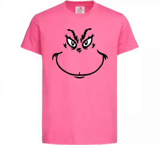 Детская футболка Грінч посміхається Ярко-розовый фото