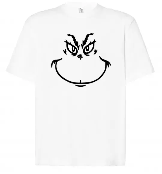 Футболка Оверсайз Грінч посміхається Білий фото