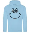 Мужская толстовка (худи) Грінч посміхається Голубой фото