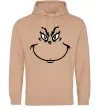 Женская толстовка (худи) Грінч посміхається Песочный Женская толстовка (худи) Грінч посміхається Песочный фото