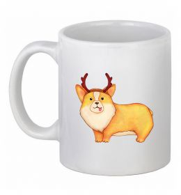 Чашка керамічна Коргі з ріжками