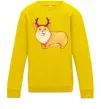 Детский Свитшот Коргі з ріжками Солнечно желтый фото