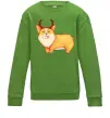 Детский Свитшот Коргі з ріжками Лаймовый фото