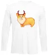 Лонгслив Коргі з ріжками Белый фото
