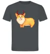 Чоловіча футболка Коргі з ріжками Графіт фото