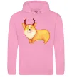 Жіноча толстовка (худі) Коргі з ріжками Рожевий фото