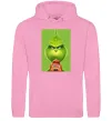 Чоловіча толстовка (худі) Грінч та песик Рожевий фото
