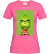 Женская футболка Грінч та песик Ярко-розовый фото