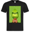 Чоловіча футболка Грінч та песик Чорний фото