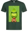 Чоловіча футболка Грінч та песик Темно-зелений фото