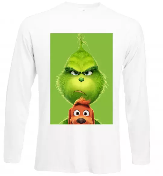 Лонгслив Грінч та песик Белый фото