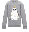 Детский Свитшот Котик ялинка Серый меланж фото