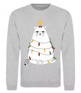 Свитшот Котик ялинка Серый меланж фото
