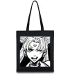 Еко-сумка Sailor moon black white Чорний фото