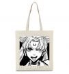 Эко-сумка Sailor moon black white Бежевый фото