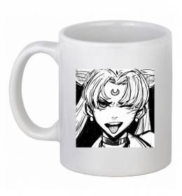 Чашка керамическая Sailor moon black white