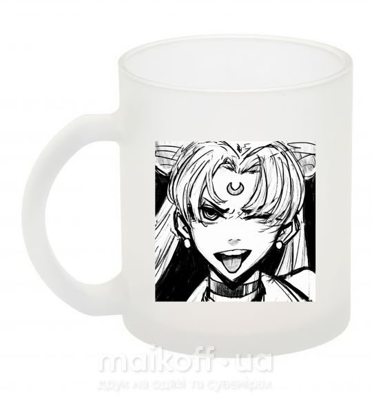 Чашка скляна Sailor moon black white Фроузен фото