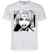 Мужская футболка Sailor moon black white Белый фото
