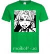 Мужская футболка Sailor moon black white Зеленый фото