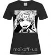 Женская футболка Sailor moon black white Черный фото