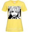 Женская футболка Sailor moon black white Лимонный фото