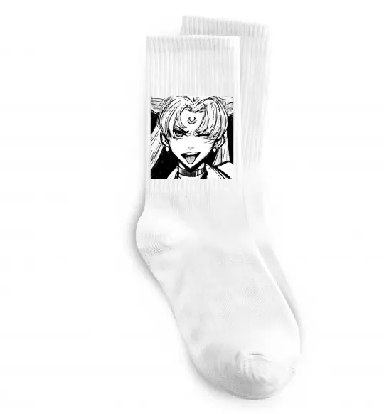 Носки Sailor moon black white Белый фото