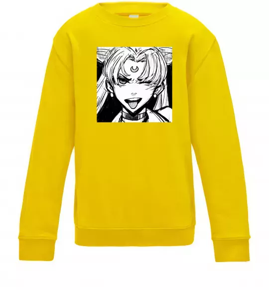Детский Свитшот Sailor moon black white Солнечно желтый фото