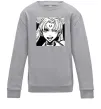 Детский Свитшот Sailor moon black white Серый меланж фото