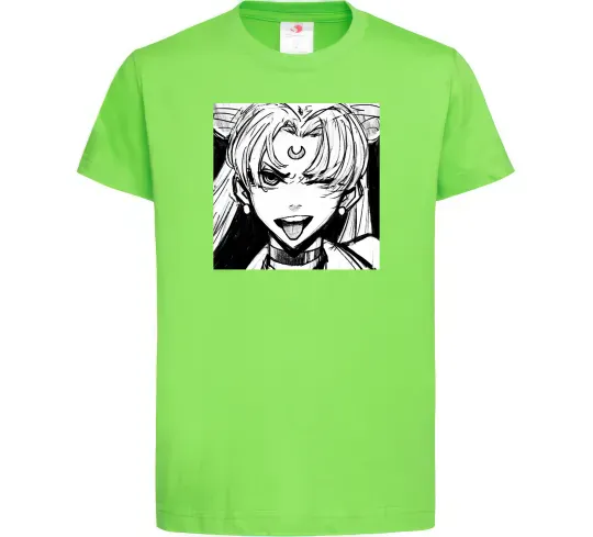 Детская футболка Sailor moon black white Лаймовый фото