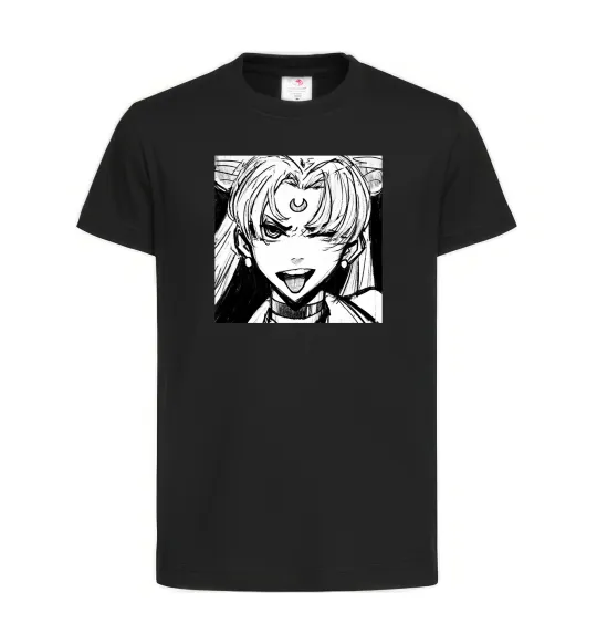 Дитяча футболка Sailor moon black white Чорний фото