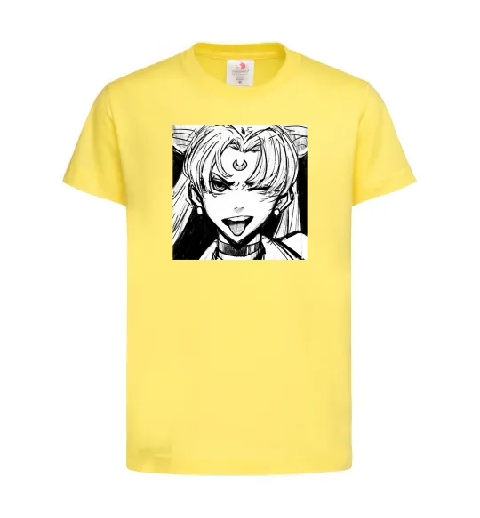 Дитяча футболка Sailor moon black white Лимонний фото