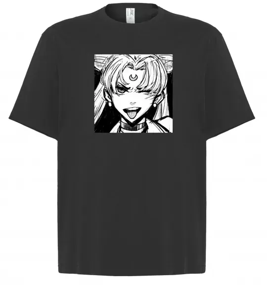 Футболка Оверсайз Sailor moon black white Чорний фото