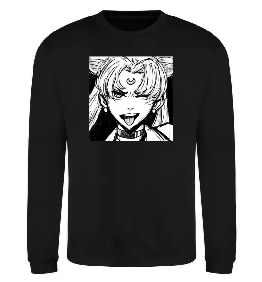 Світшот Sailor moon black white Чорний фото