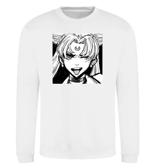 Світшот Sailor moon black white Білий фото
