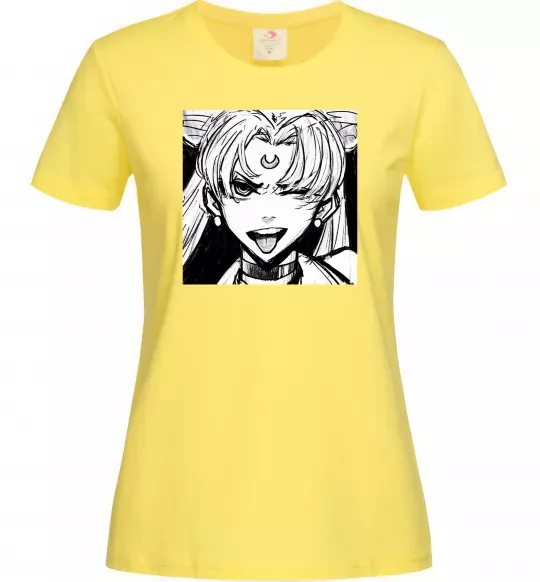 Жіноча футболка Sailor moon black white Лимонний фото