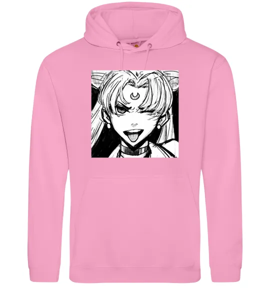 Мужская толстовка (худи) Sailor moon black white Розовый фото