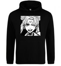 Чоловіча толстовка (худі) Sailor moon black white