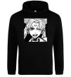 Женская толстовка (худи) Sailor moon black white Черный фото