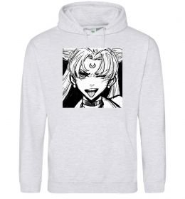 Жіноча толстовка (худі) Sailor moon black white