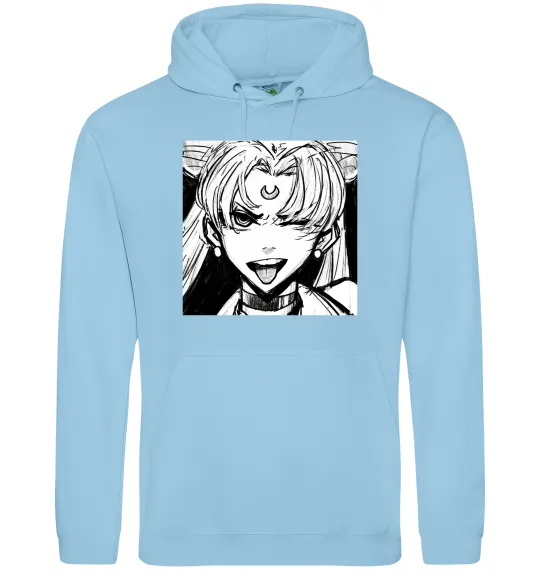 Жіноча толстовка (худі) Sailor moon black white Блакитний фото