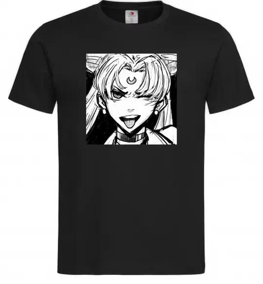 Мужская футболка Sailor moon black white Черный фото