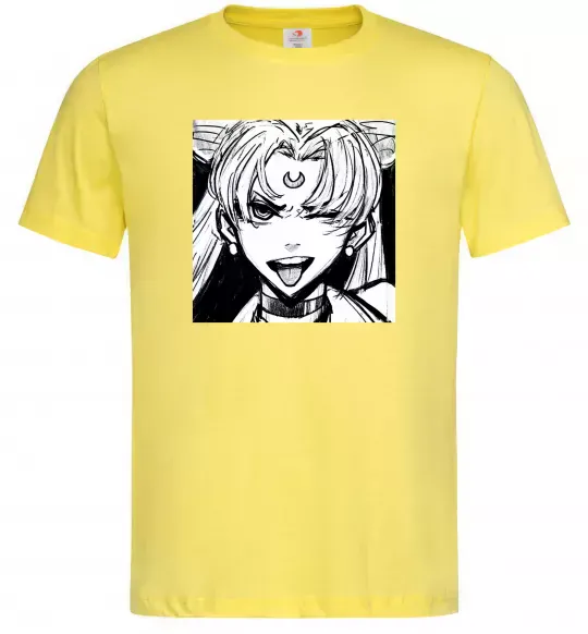 Мужская футболка Sailor moon black white Лимонный фото