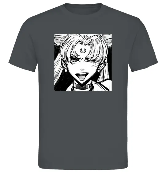 Мужская футболка Sailor moon black white Графит фото