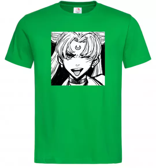 Мужская футболка Sailor moon black white Зеленый фото