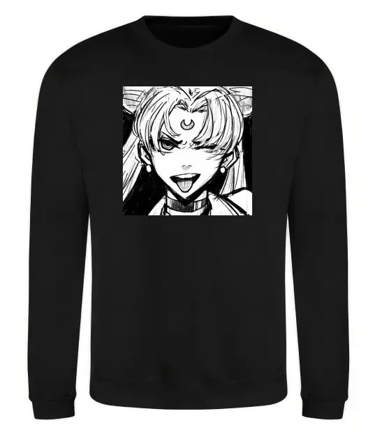 Свитшот Sailor moon black white Черный фото
