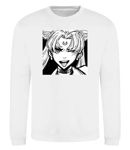 Свитшот Sailor moon black white Белый фото
