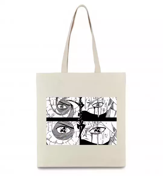 Эко-сумка Очі аніме Бежевый фото