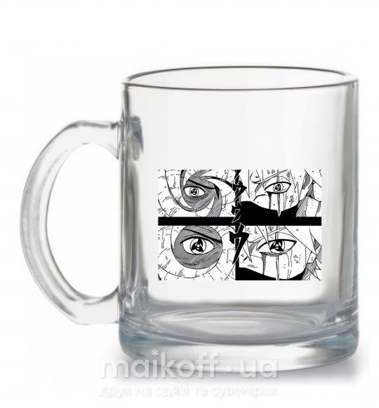 Чашка стеклянная Глаза аниме Прозрачный фото